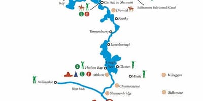 Mapa do río shannon mapa de irlanda