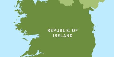 Estrada mapa da república de irlanda